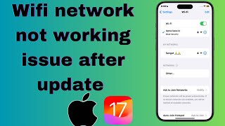 How to Fix Wifi Network Not Working Issue on iPhone or iPad After Update [upl. by Ailahs]