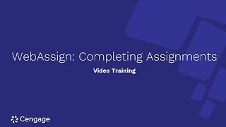 WebAssign Completing Assignments [upl. by Ztnarf]