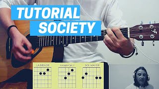 TUTORIAL como TOCAR society EDDIE VEDDER cover y ACORDES para GUITARRA [upl. by Inacana991]