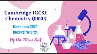 IGCSE CHEMISTRY SOLVED past paper 062021MJ24  May  June 2024 Paper 21 [upl. by Euhc]