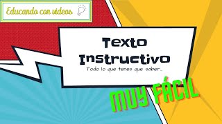 ¿Qué es un texto instructivo para NIÑOS Tipos de Textos 👏 Texto INSTRUCTIVO [upl. by Anaigroeg]