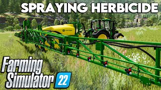 Spraying Herbicide in our Field  Farming Simulator 22 Part 5 [upl. by Bowden]