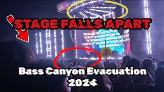 STAGE FALLS APART  Bass Canyon 2024 Evacuation [upl. by Asel53]