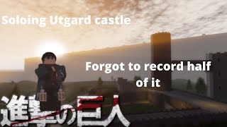 Soloing Utgard but forgot to record in aot lb Roblox [upl. by Lemak995]