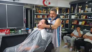 AMAZING RELAXING ASMR MASSAGE AND HAIR AND BEARD CUT WITH MUNUR ONKAN [upl. by Airaet]