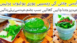 Green Chutney Recipe  Anardana Ki chatni  Dhaniya Pudina Chutney Recipe  Hari Chutney Recipe [upl. by Ennaid398]