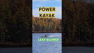 Leaf blower powered kayak ryobi leafblower kayak windpower viralshorts viralreels [upl. by Bast]