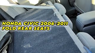 HONDA CIVIC 20062011 Fold Down Rear Seats Flat [upl. by Northrop]