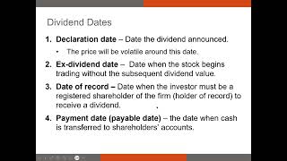 Dividends Repurchases and Other Events [upl. by Ilegna]