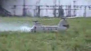 Radio Control Chinook 2 Rotor Crash CH46 [upl. by Adelric]