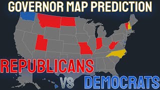 2024 Governor Races Map Prediction  September 3rd 2024 [upl. by Kaya]