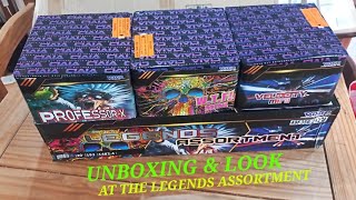 VIVID PYROTECHNICS LEGENDS ASSORTMENT UNBOXING 💥💥💥💥 [upl. by Mars]