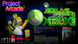 Xbox 360  XBLA Theme Addon  Project Arcade  RetroFE [upl. by Redwine]