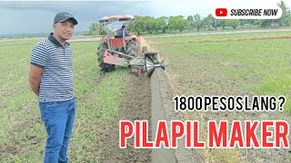 PILAPIL MAKER ACTUAL PERFORMANCE  Ridge Maker  1800 pesos lang  2hectares tapos 1 hour lang [upl. by Farand]