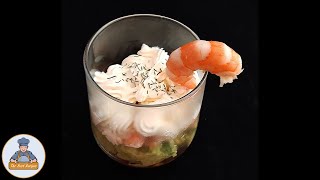 Verrines Avocats Crevettes Fromage Frais  Recette Facile [upl. by Akirrehs]