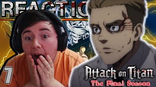 Attack on Titan The Final Season  Episode 7 REACTION Full Length AND Highlights [upl. by Nerreg]