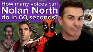 How many voices can Nolan North do in 60 seconds [upl. by Graner]