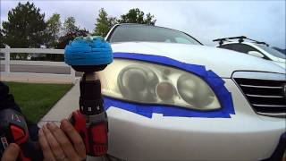 Headlight restoration with Moters Nulens Resoration Kit [upl. by Icyak196]