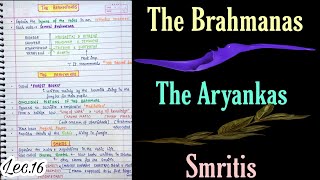 The Vedic LiteratureThe Brahmanas Aryankas Smritis  Ancient History  Lec16  An Aspirant [upl. by Appolonia]