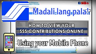 Easy Steps To Check Your SSS Contribution And Loan Using Your Mobile Phone  Tutorial Team Decena [upl. by Gannes888]