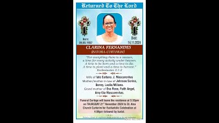 FUNERAL LIVE CLARINA FERNANDES [upl. by Aytak]