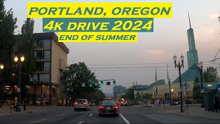 Driving around Portland Oregon in 4k  End of Summer [upl. by Laikeze]