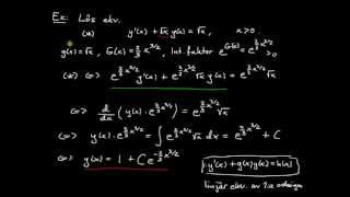 Differentialekvationer del 2  metoden med integrerande faktor [upl. by Eremaj]