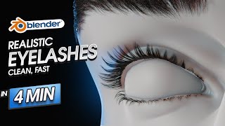 How to Create Eyelashes Clean and Fast in Blender in 4 Minutes [upl. by Ammeg]