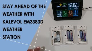 KALEVOL MultiFunction Weather Station EM3383D Wireless Indoor Outdoor With 3 Sensors Full Review [upl. by Olra]