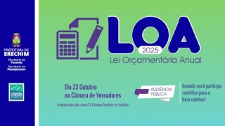 Audiência Pública de apresentação da LOA 2025 [upl. by Aira964]