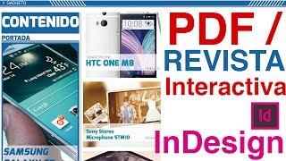 InDesign Crear PDF  Revista Interactiva Botones Hipervinculos etc [upl. by Galan]