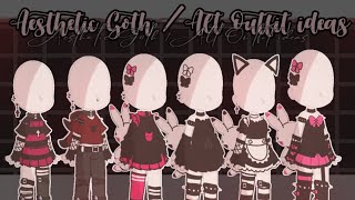 🖤 Aesthetic GothAlt gacha club outfit ideas 🖤 [upl. by Attlee]