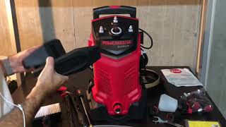 Powerhouse International  3000 PSI Electric Pressure Washer Red  Platinum Edition Unboxing Review [upl. by Lednem]