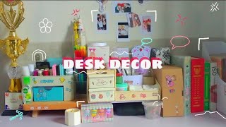 Desk Decor  ASMR  decorate the study table  desk organizer [upl. by Iahcedrom]