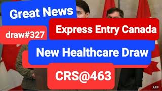 Express Entry Canada II Healthcare Draw  327 II IRCC II Next Draws cut off score Prediction II [upl. by Ima307]