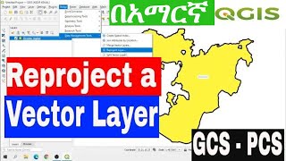 How To Reproject Change The Coordinate Reference System of a Vector Layer or Shapefiles in QGIS [upl. by Yelnek]