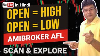 OpenHigh amp OpenLow Scanner for Amibroker  Amibroker Tutorial [upl. by Auohp]