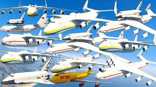 GTA V Antonov AN225 Mriya Plane Best Extreme Longer Crash and Fail Compilation [upl. by Aelaza]