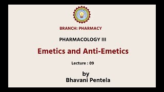 Pharmacology  III  Emetics And AntiEmitics AKTU Digital Education [upl. by Harwill]