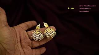 Unique Gold Plated Earrings at Unbeatable Prices  Jewelsmartin earrings jewellery new [upl. by Yanahc]