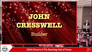 John Cresswell 2024 Hall of Fame Induction Presentation [upl. by Atte208]