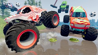 Monster Truck Mud Battle 59  BeamNG Drive  Griffs Garage [upl. by Laing]