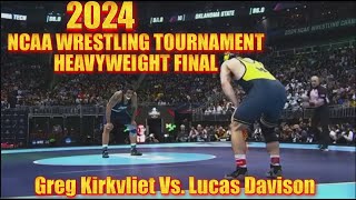 NCAA Wrestling Tournament 2024  Heavyweight Greg Kirkvliet Penn State v Lucas Davison Michigan [upl. by Flinn]