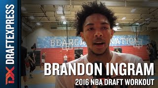 Brandon Ingram 2016 NBA PreDraft Workout Video and Interview [upl. by Radmen]