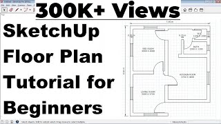 SketchUp Floor Plan Tutorial for Beginners [upl. by Dove]