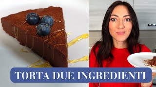 TORTA AL CIOCCOLATO DUE INGREDIENTI  Ricetta SENZA GLUTINE [upl. by Sculley]