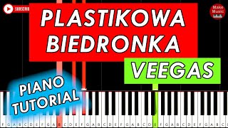 🎹 PLASTIKOWA BIEDRONKA Veegas 🎹 Piano Keyboard Tutorial [upl. by Eldorado507]