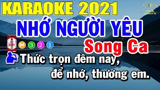 Nhớ Người Yêu Karaoke Song Ca  Trọng Hiếu [upl. by Retsev197]