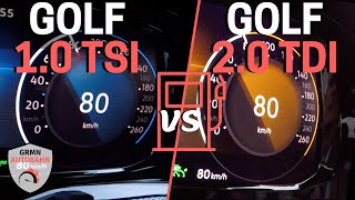 FUEL CONSUMPTION TEST ⛽ VW Golf 8 10 TSI vs 20 TDI [upl. by Orat]