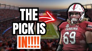 THE PICK IS IN Denver Broncos Draft South Carolina OL Nick Gargiulo with 256th and FINAL Pick [upl. by Pownall]